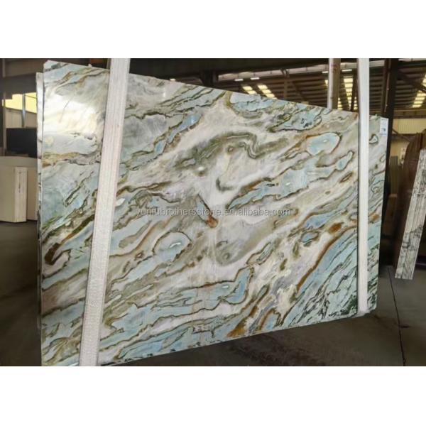 Maldives Blue Luxury Stone Translucent Polished Big Slab for Hotel Dining Table Set