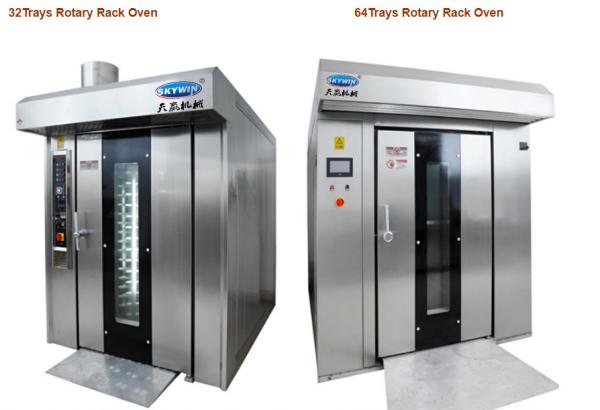 Cremalheira giratória industrial elétrica diesel Oven For Bread Baking do gás automático