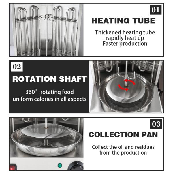 Автоматический класс Автоматическая электрическая вертикальная ротиссирная машина для изготовления шавармы