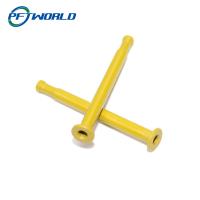 CNC Machined Processed Plastic Long Tube, Golden Color,  Internal Connection, Semiconductor Parts