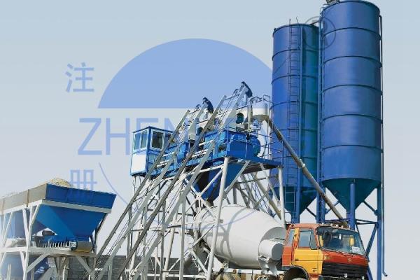HZS75 Wet Mix Stationary Concrete Batching Plant / Concrete Mixing Plant