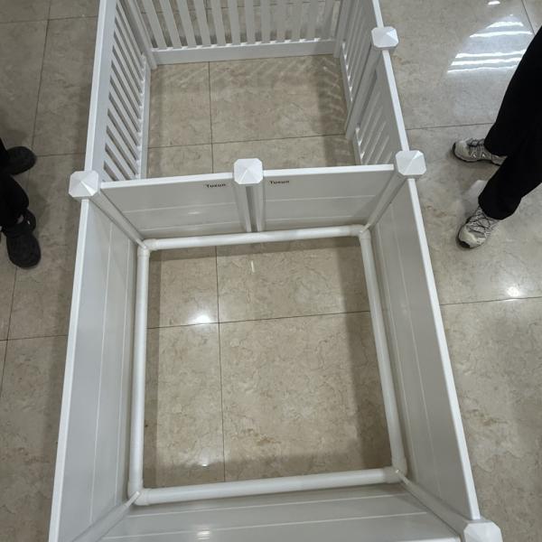 Home Compact Diy Pvc Dog Fence Pvc Whelping Dog Box White Color