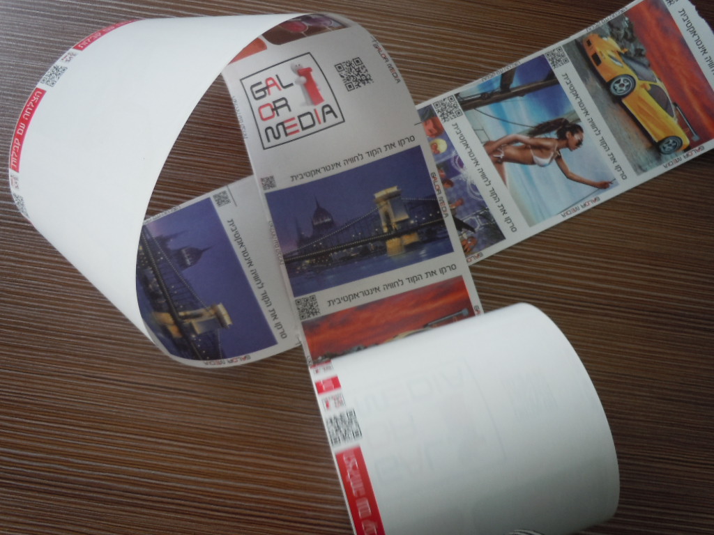 Blue High brightness Thermal Printing Paper with printing