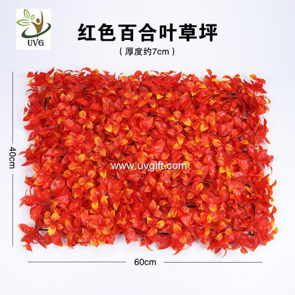 UVG indoor landscaping garden synthetic grass with plastic leaves for christmas decoration GRS27