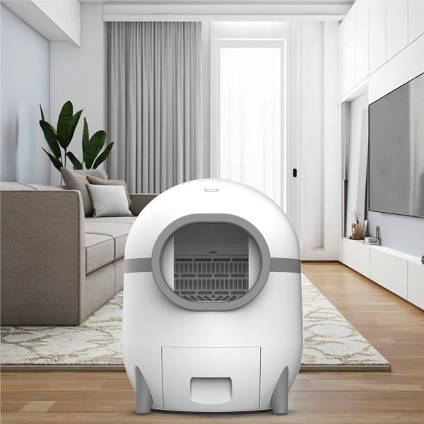 Mascotas Hot Sale Self-Cleaning Smart Cat Litter Box ABS Plastic Automatic Cleaning Quadrate Large Capacity 60L Eco-Friendly