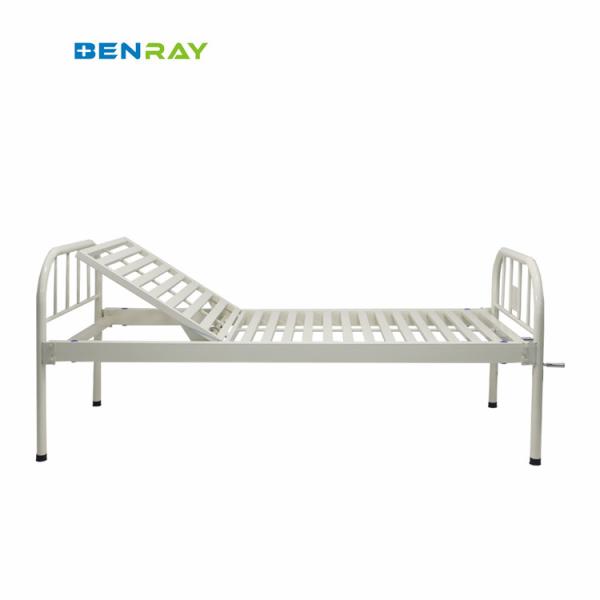 Metal Manual Medical Flat Hospital Bed 1 Function Manual