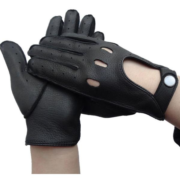 Deerskin Leather Without Lining Leather Driving Gloves