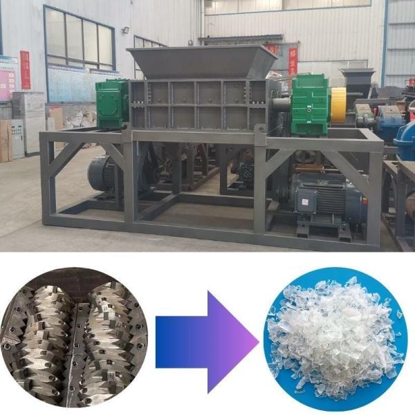 Double-Screw Model Customized Waste Silk Fabric Dual-Axis Hob Shredder for Fully Automatic Shredding