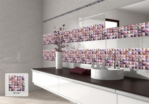 Pink 300x300mm Ceramic Rustic Tile for Indoor Floor