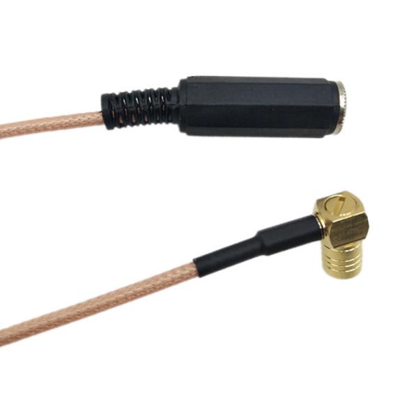 Женское вспомогательное 3.5мм ВСПОМОГАТЕЛЬНОЕ аудио стерео Джек к прямоугольному кабелю разъем-розетки СМБ