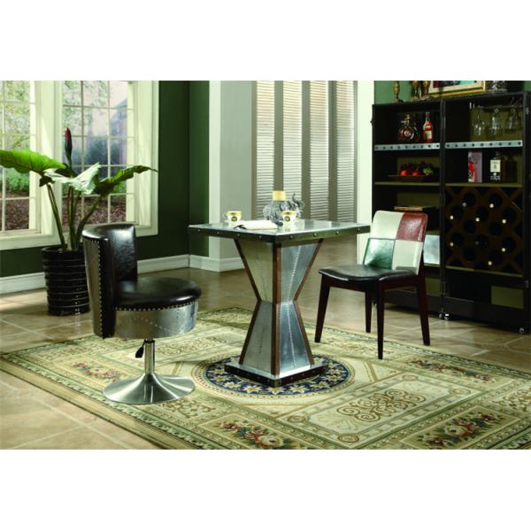 Solid Wood Circular Dining Room Tables Set Furniture Strong Base Full Aluminium Sheet