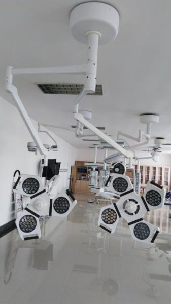 140000 Lux Double Head Ceiling Mounted Surgical Light With OSRAM LED Bulbs