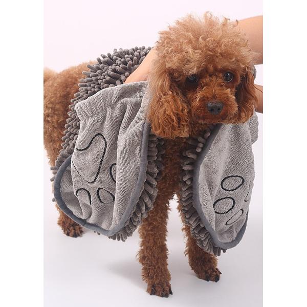 Shammy Pet Microfiber Towel , Dog Towel With Hand Pockets