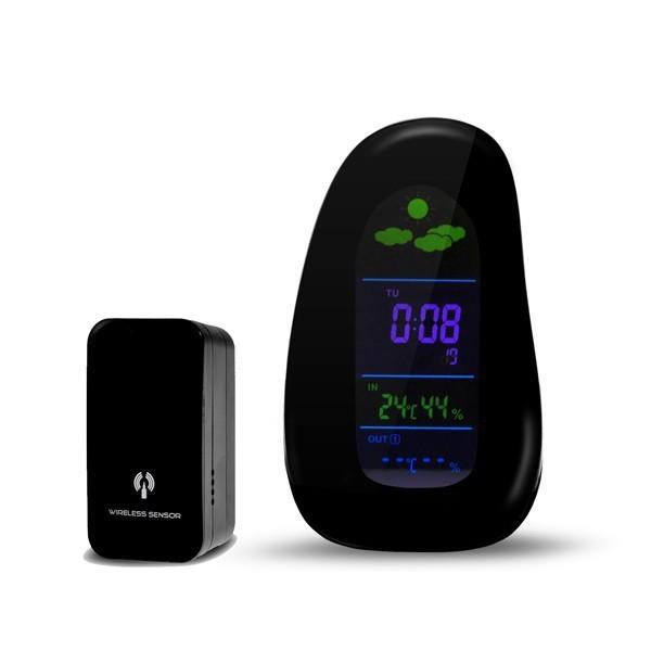 Creative Digital Cobblestone LED Indoo/Outdoor Wireless Weather Station Temperature Humidi
