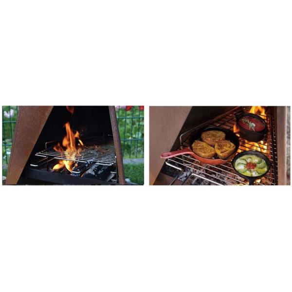 Freestanding 120cm современный на открытом воздухе камин геометрическое Corten стальное Chimenea