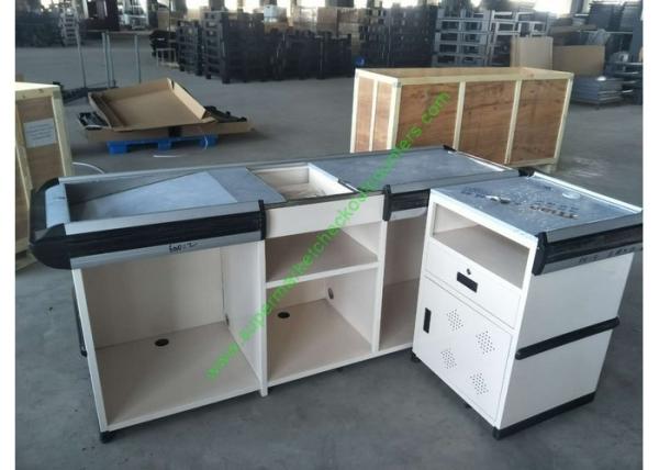 Anti-rust Steel Cash Desk Commercial Money Counters Table Design For Shop