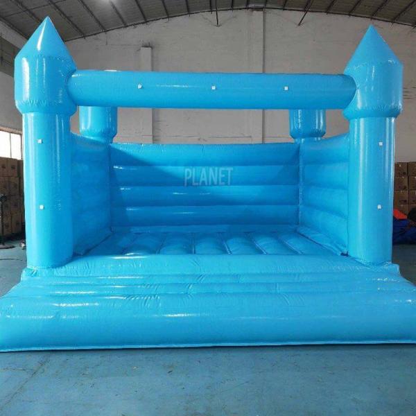 Commercial Moonwalk Blue Inflatable Bouncer House Inflatable Bouncy Jumping Castle For Party Rental