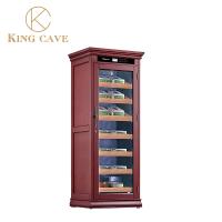 Humidor à l' étagère à thermostat avec cadre en bois et lumière LED