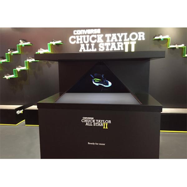 50 Degree Holographic Glass Screen Pyramid Holographic Showcase 270