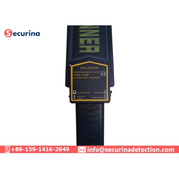 Lightweight Hand Held Metal Detector Wand Scanner High Sensitive 270mW MD3003B1