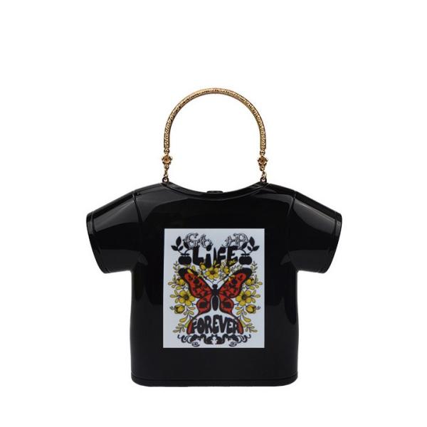 New Acrylic female garment bag handbag solid color lip question mark