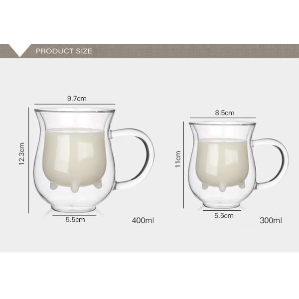 Форма ниппели коровы молока чашки милой стены двойника икры стеклянная не легкая к сломленному