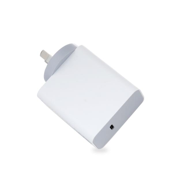 AU 2ピン USB-C ウォールチャージャー、60W 高速出力 電源アダプター (ノートパソコン、タブレット、携帯電話用)