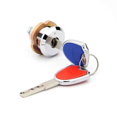 Wardrob Disc Tumbler Cylinder Cam Lock  Chrome Plated CCW 90 Degree