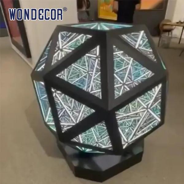 Нержавеющая сталь 120cm художественного произведения скульптуры полиэдрона Corten стальная