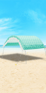 Outdoor Camping Beach Sunshade Sky Tent, Beach Canopy Tent Sun Shade, Gradient Beach Canopy, Stability Upgraded tent
