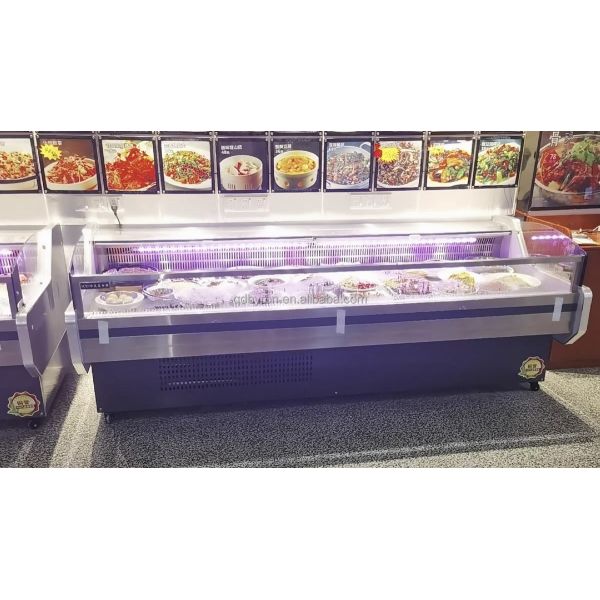 Customizable Meat Display Cooler Lighting Adjustable Meat Display Refrigerator
