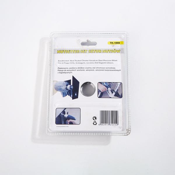 Customized CRV Heated 9 Pcs 5mm Size Impact Nut Driver Set with Blister Pack Not Rated