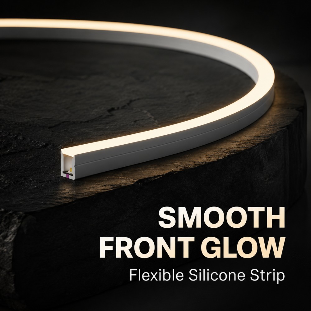 10x10mm Front Emitting Led Silicone Light Strip For Architectural Facade Linear Lighting