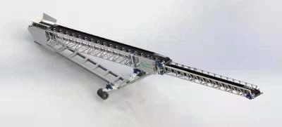 Correia transportadora telescópica do radial móvel resistente para a manipulação de materiais da maioria