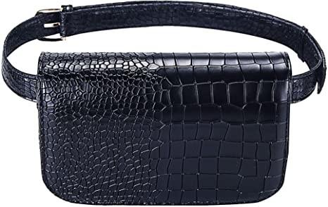 Crocodile Small Crossbody Fanny Pack Pu Leather Purses With Cell Phone Pockets