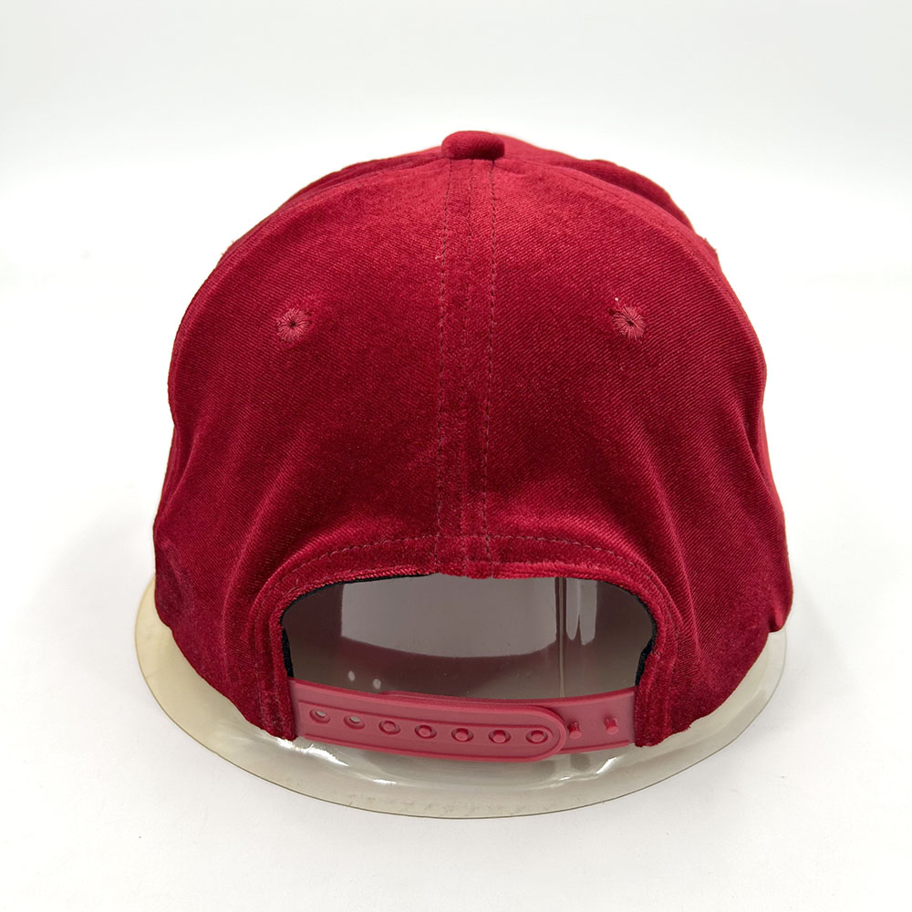 Custom Logo 3D Baseball Caps Powder Puff Embroidered Winter Velvet Fabric 5 Panel Snapback