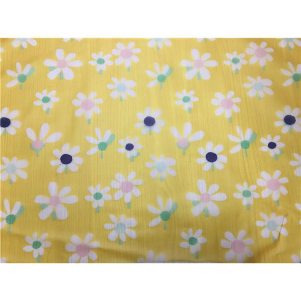 Little Girls Coats TPU Leather Yellow Color With White Flowers Eco - Friendly