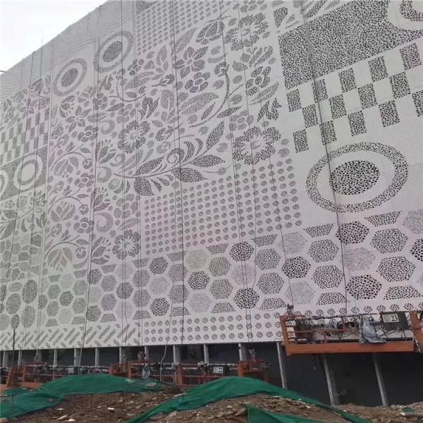 Eco Friendly Acoustic Exterior Wall Cladding Sheets Perforated Metal Panel PVDF Coated