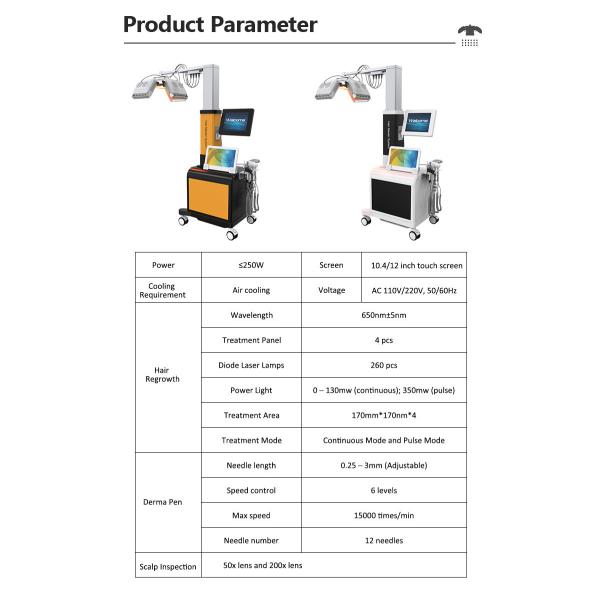 650nm 6 In 1 Laser Hair Growth Device For Scalp Care / Hair Regeneration