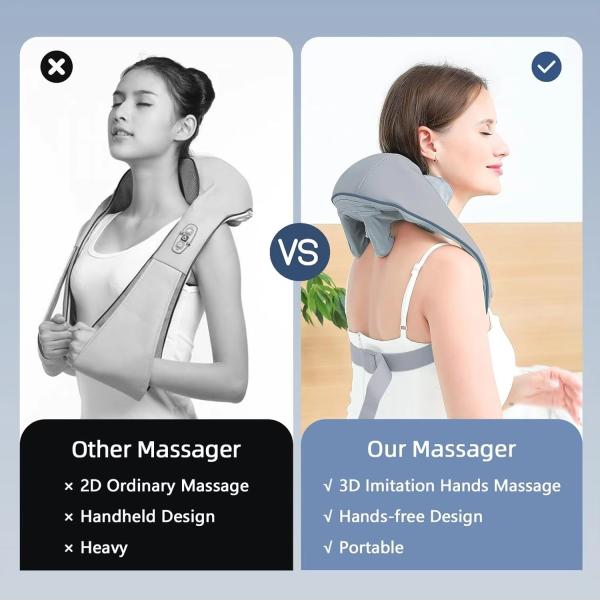 Vibration Neck And Shoulder Heating Massage Pillow Shiatsu Neck And Back Massager