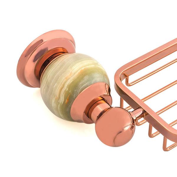 Аксессуары для ванной комнаты Стенная мыльная посуда латунь Розовое золото