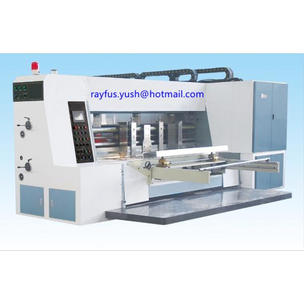 Рифленая печатная машина Flexo коробки штабелируя экономическую модель края руководства питаясь