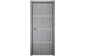 Customized MDF Board Interior Room Doors With Alkali Sand Flat Panel Surface