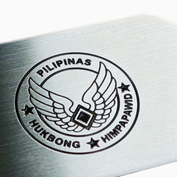 Silver Custom Stainless Steel Tags Wear Resistant Metal Swing Tags With Recessed Letters