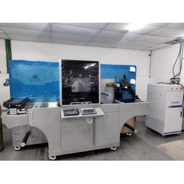 Máquina de impresión de etiquetas digitales con barniz braille