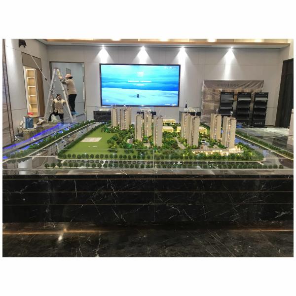 Multiple Building Architecture Models With Integrated Landscaping And Lighting
