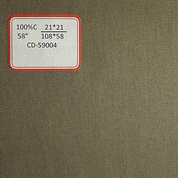 108*58 100 Cotton Fabric 21s Dyed Fabric 3/1 Twill Work Clothes