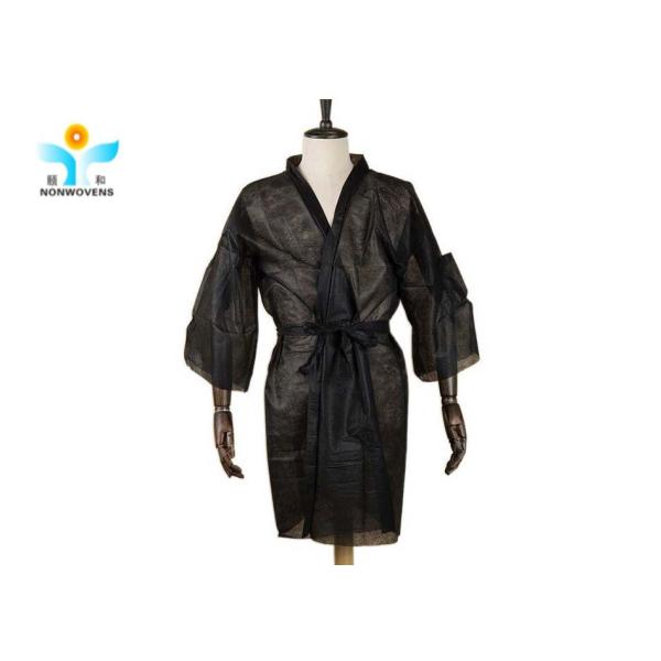protective Disposable Kimono Gowns , CE Disposable Sauna Suit Short Sleeve