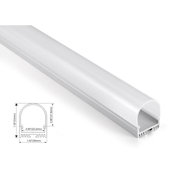 26mm x 33mm Aluminum Profile LED Linear lighting with Led Strip Surface mounted with PC or Milky Cover