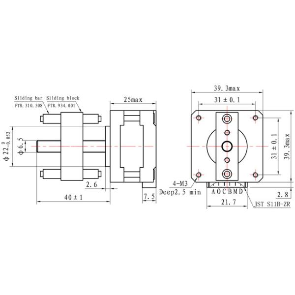 мотор NEMA 12V 16 25mm Stepper с участком Stepper мотора 4 винта руководства плененным